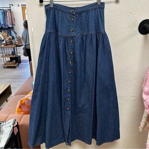 Vintage Abercrombie & Fitch denim prairie skirt